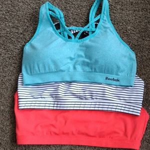 Three workout bras